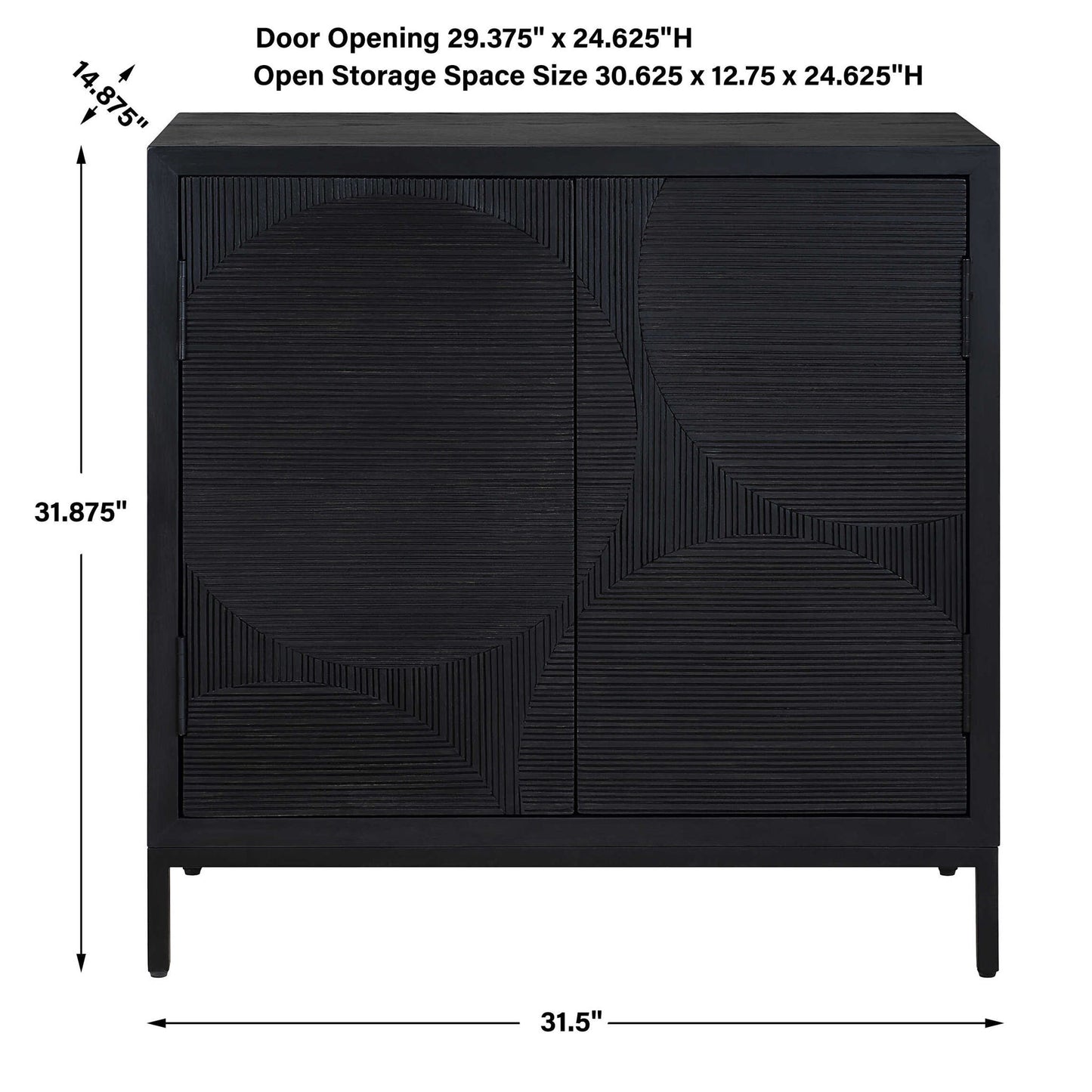 Beswick - 2 Door Cabinet - Black