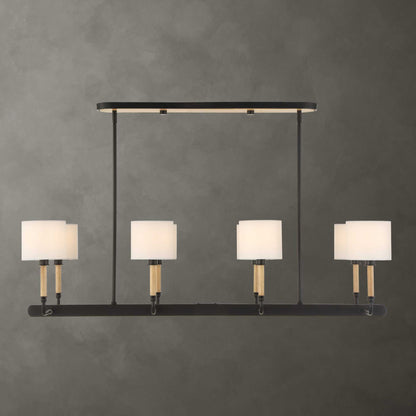 Franconia - 8 Light Pendant - Black / White