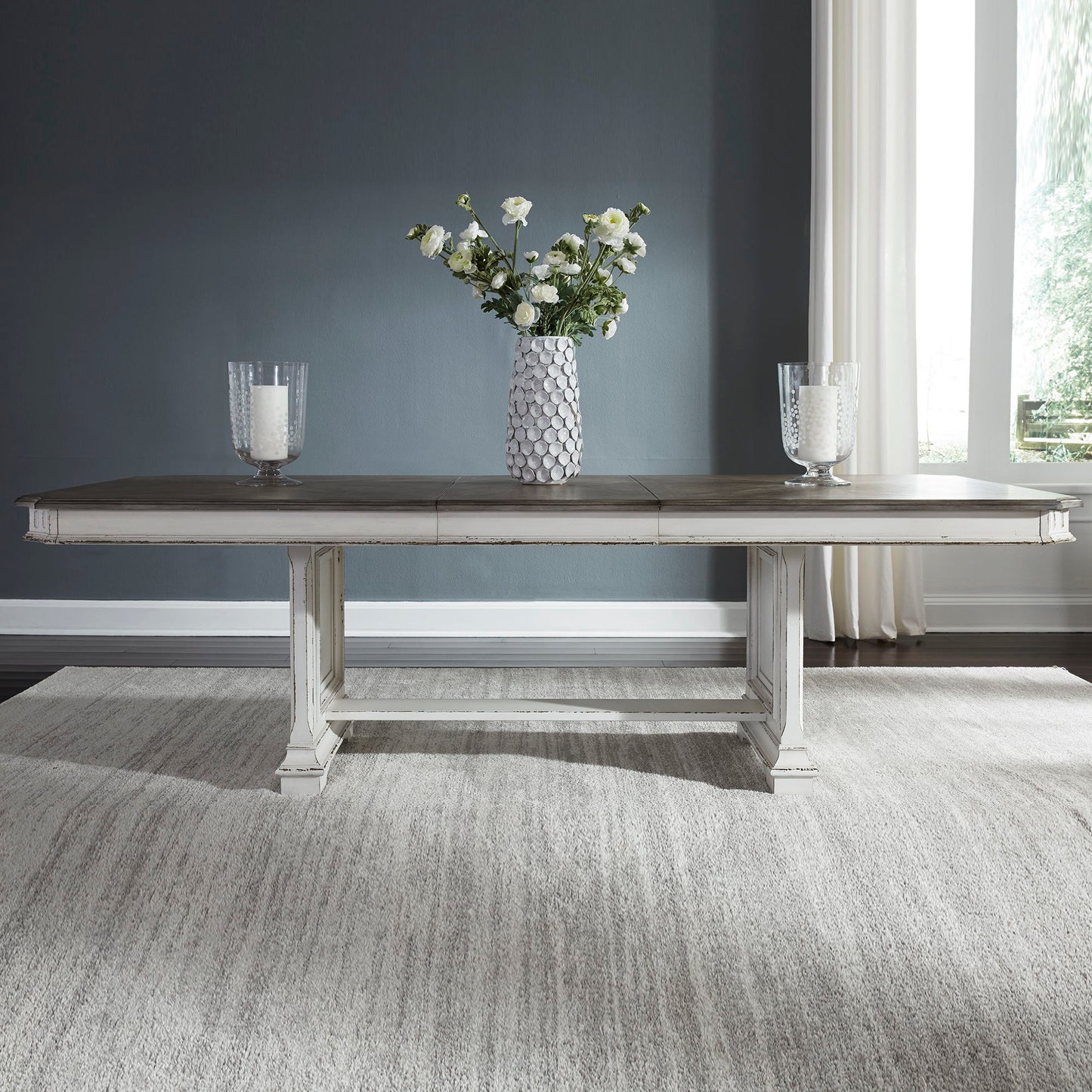 Abbey Park - Trestle Table Top - Antique White