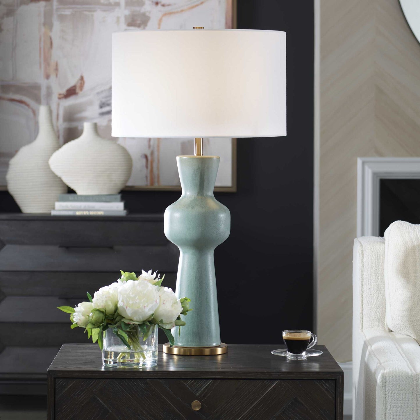 Pollard - Slate Table Lamp - Green