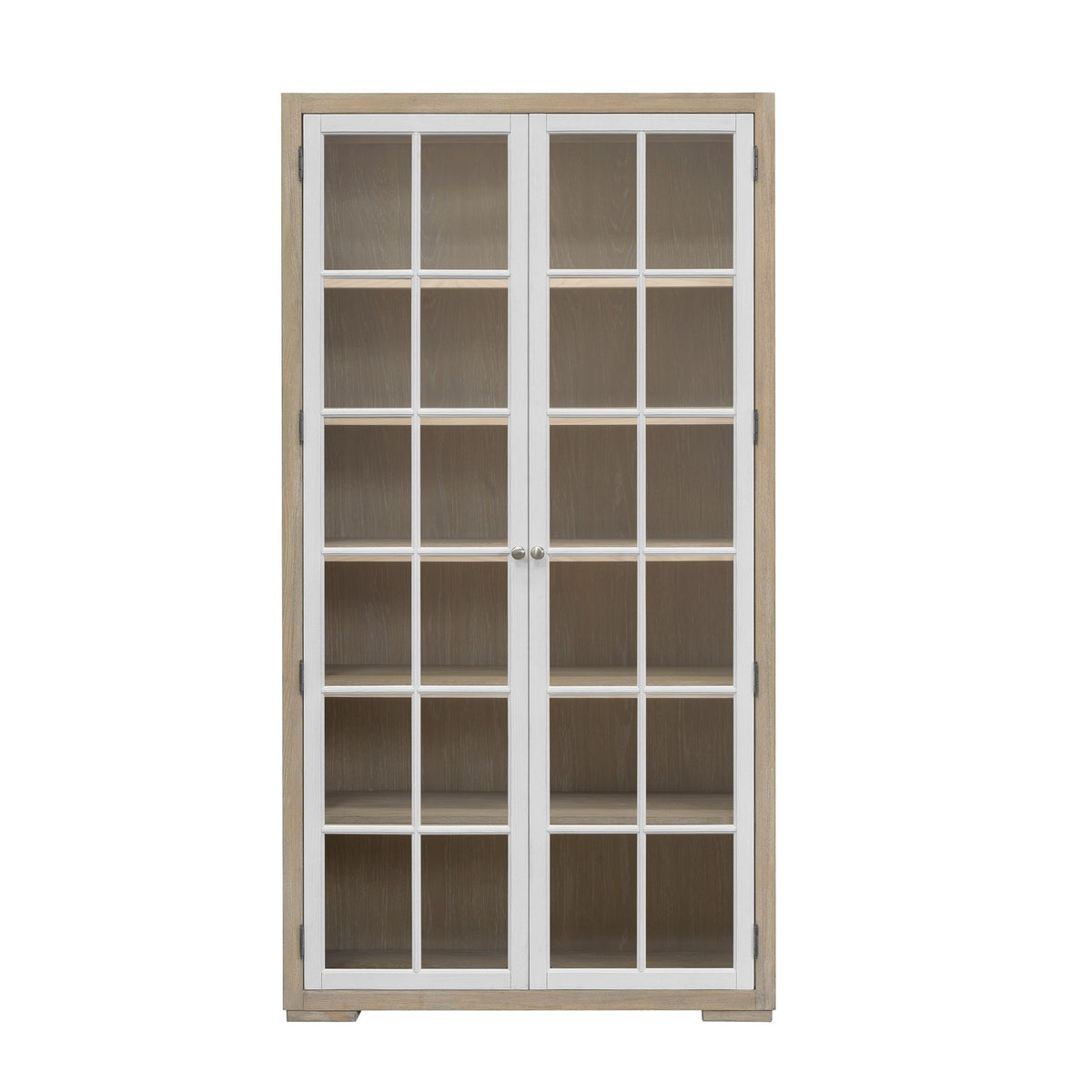 Pulaski Accents - 5-Shelf Glass Door Bookcase - Natural Wood Finish