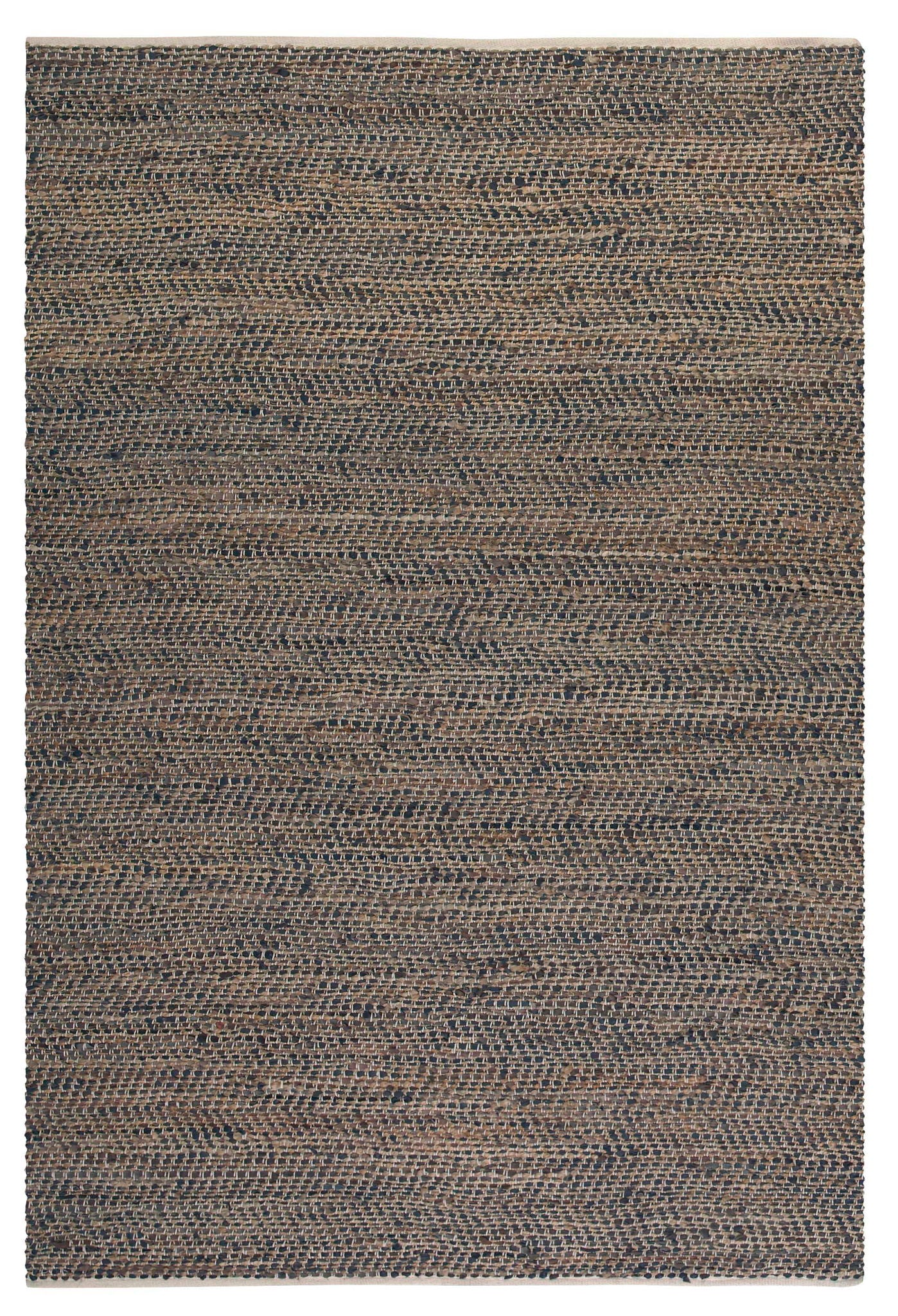 Tobais - Rescued Leather & Fabric Rug