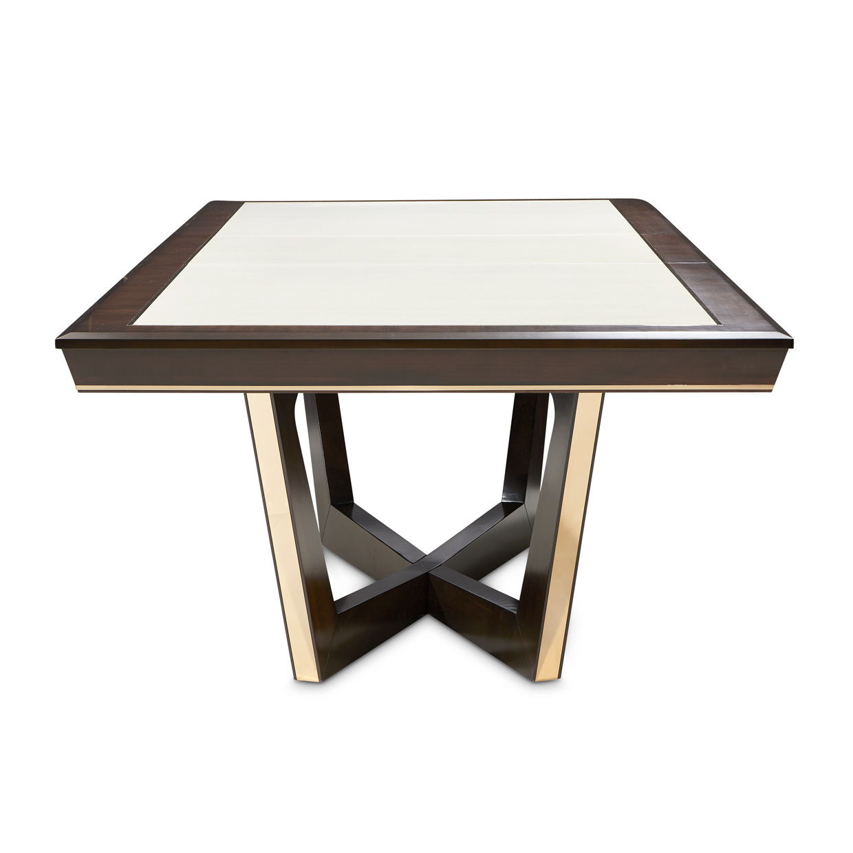 Belmont Place - Rectangular Dining Table - White / Dark Brown