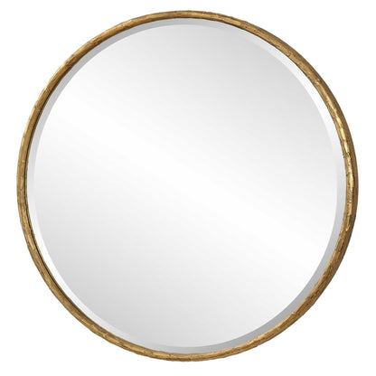 Sutton - Aged Gold Round Mirror