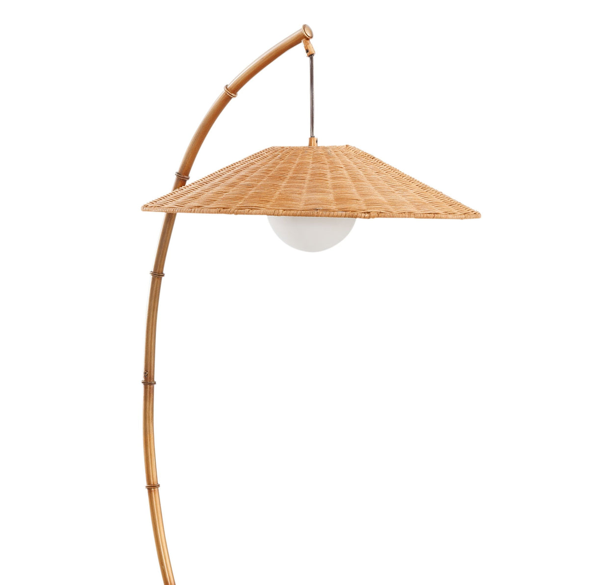 Frond - Floor Lamp - Gold / Rattan