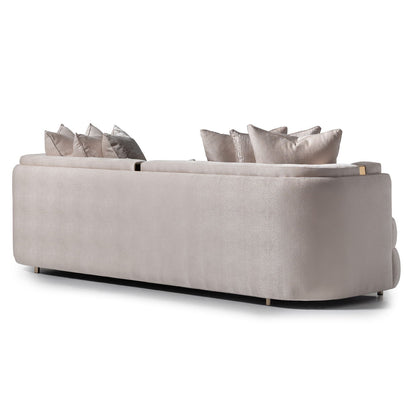 Carmela - Mansion Sofa - Almond / Gold