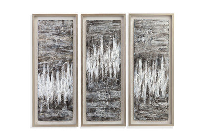 Estatic Canvas Art (Set of 3) - Dark Gray