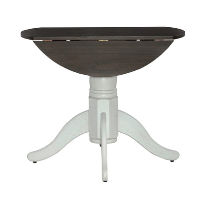 Brook Bay - Drop Leaf Table Top - Textured White / Carbon Gray