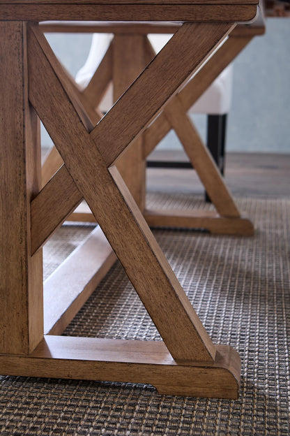 Today's Traditions - Trestle Dining Table - Natural Hickory