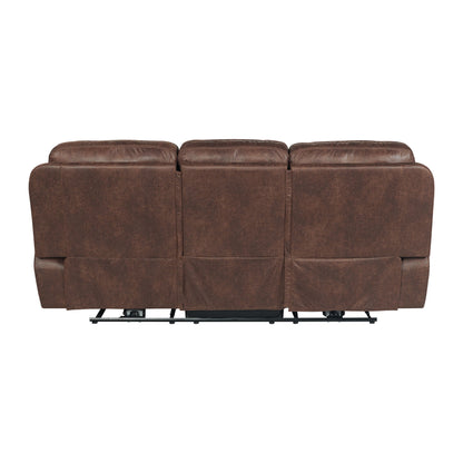Atlantis - Power Motion Sofa With Power Motion Head Recliner - Heritage Brown