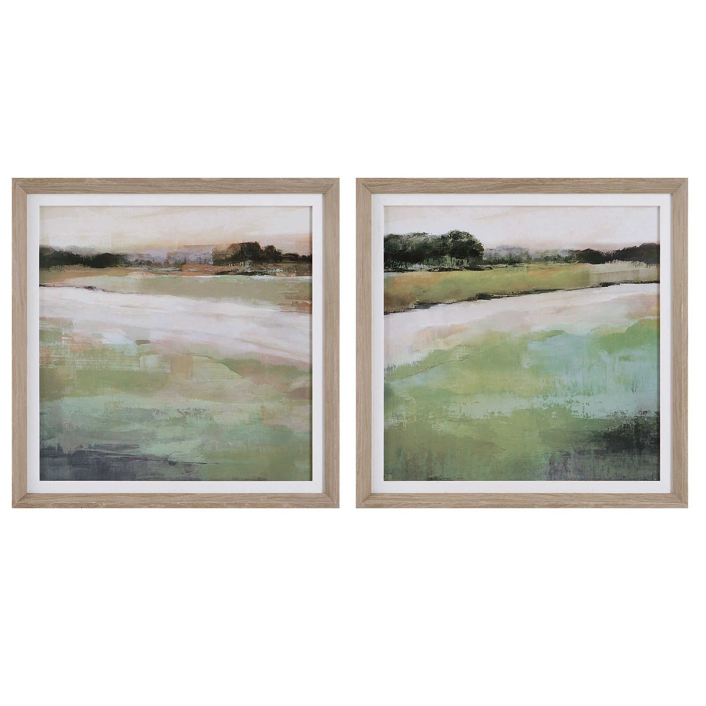 Vivid Vista - Framed Prints (Set of 2) - Green