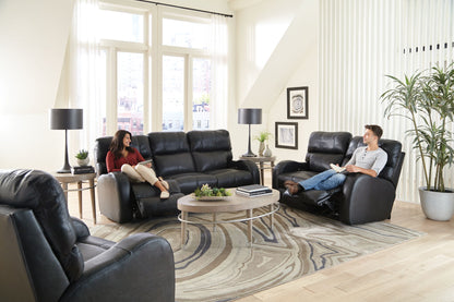 Angelo - Power Reclining Sofa - Gunmetal