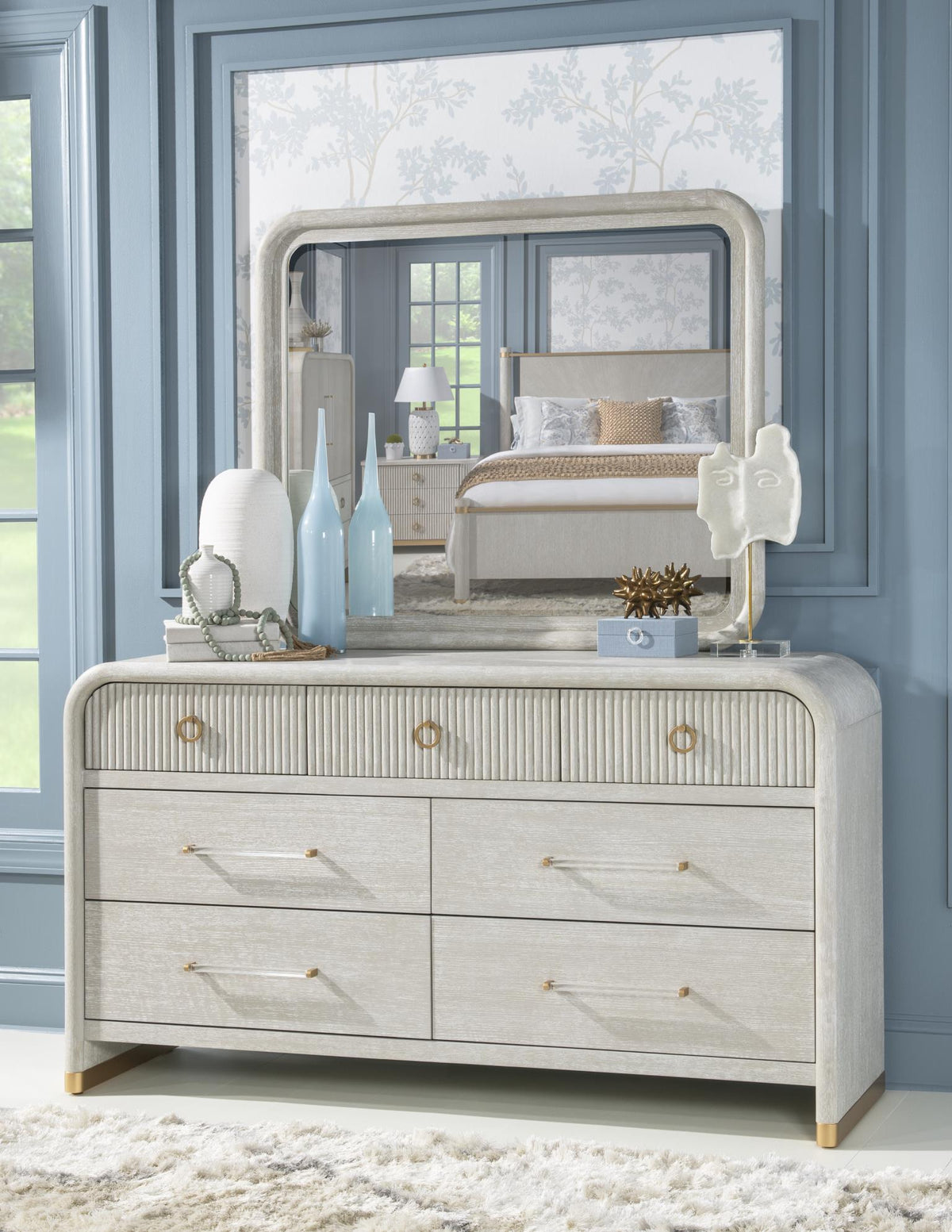 Miramar - Rectangular Mirror - Oyster
