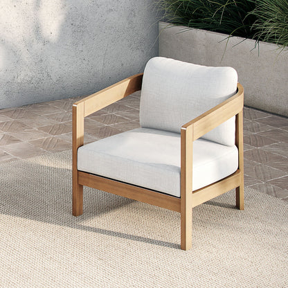 Wesley - Patio Club Chair With Cushion - White