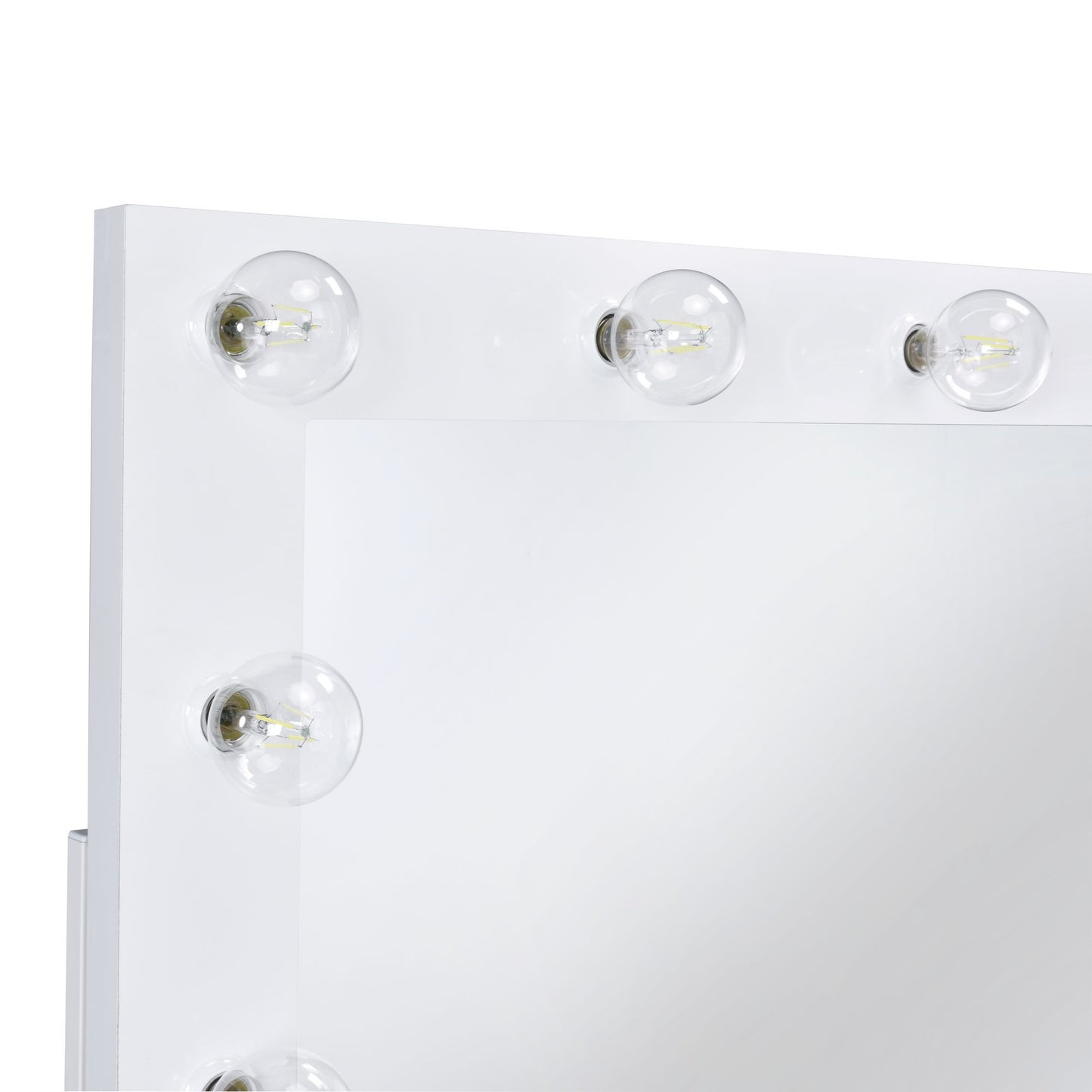 Amia - Complete Vanity With Lightbulbs - Glossy White