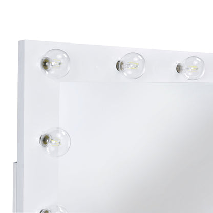 Amia - Complete Vanity With Lightbulbs - Glossy White