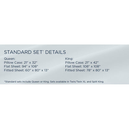 Linens - Tempur Classic Cotton Sheet Set - Sleepy Silver Mist