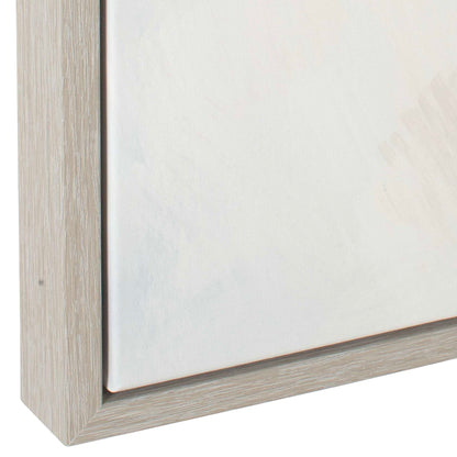 Simple Serenity - Framed Abstract Art - White / Light Blue