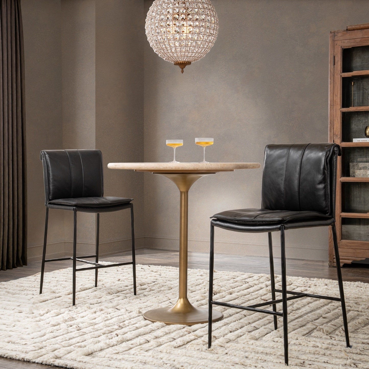 Malani - Travertine Gathering Table