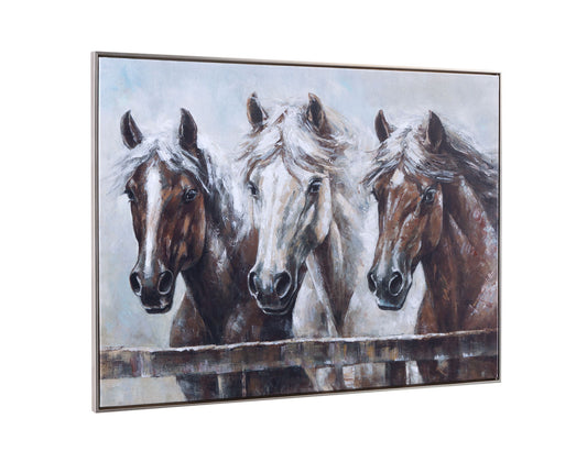 Majestic Framed Canvas - White