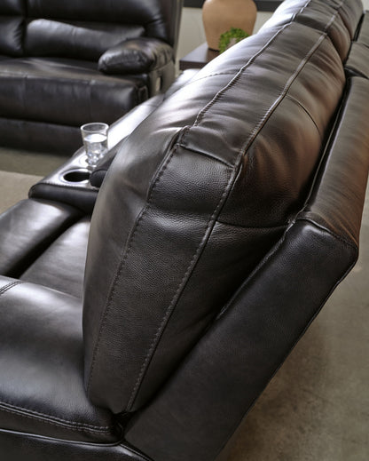 Mountainous - Power Reclining Loveseat With Console /Adj Headrest - Eclipse