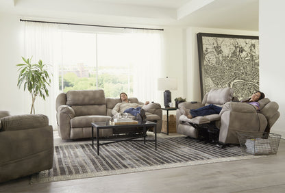 Flynn - Power Lay Flat Reclining Sofa Power Adjustable Headrest & Lumbar And Dual Heat & Massage - Fig