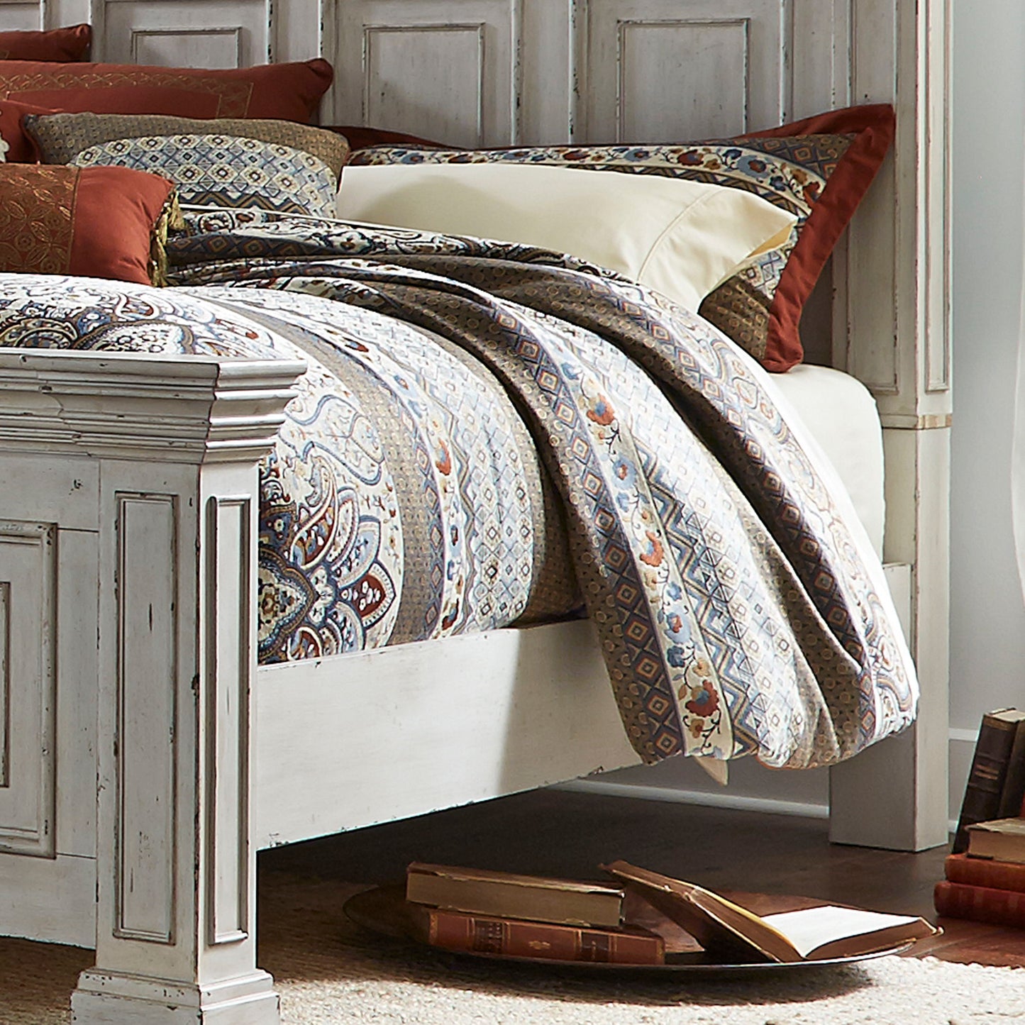 Big Valley - Panel Bed Rails - Whitestone