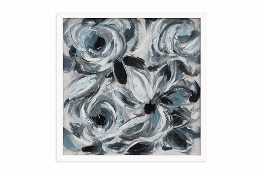 Blossom Blend Framed Print - Blue