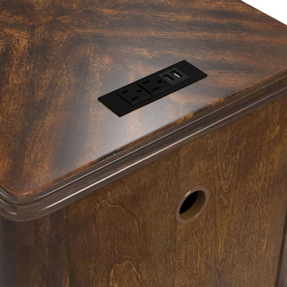 Phillipe - 2-Drawer Cabinet With USB - Cherry