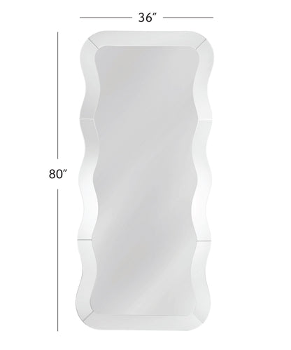 Wave - Floor Mirror - White