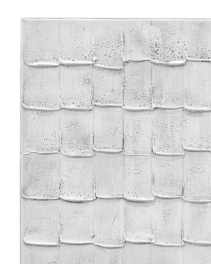Linear Marks Canvas Art - White