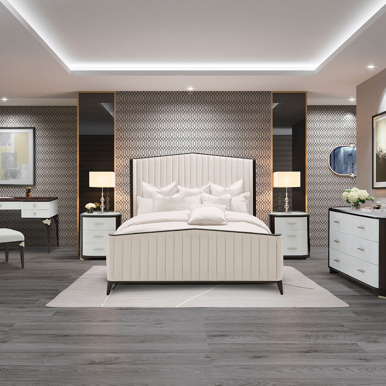 Paris Chic - Tufted Panel Bed
