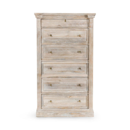 Adelaide - 6 Drawer Chest - Natural Cream Wash
