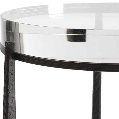 Midas - Round Accent Table - Dark Bronze