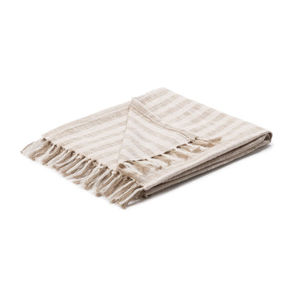 Linna - 50" x 70" Throw - Ivory / Natural