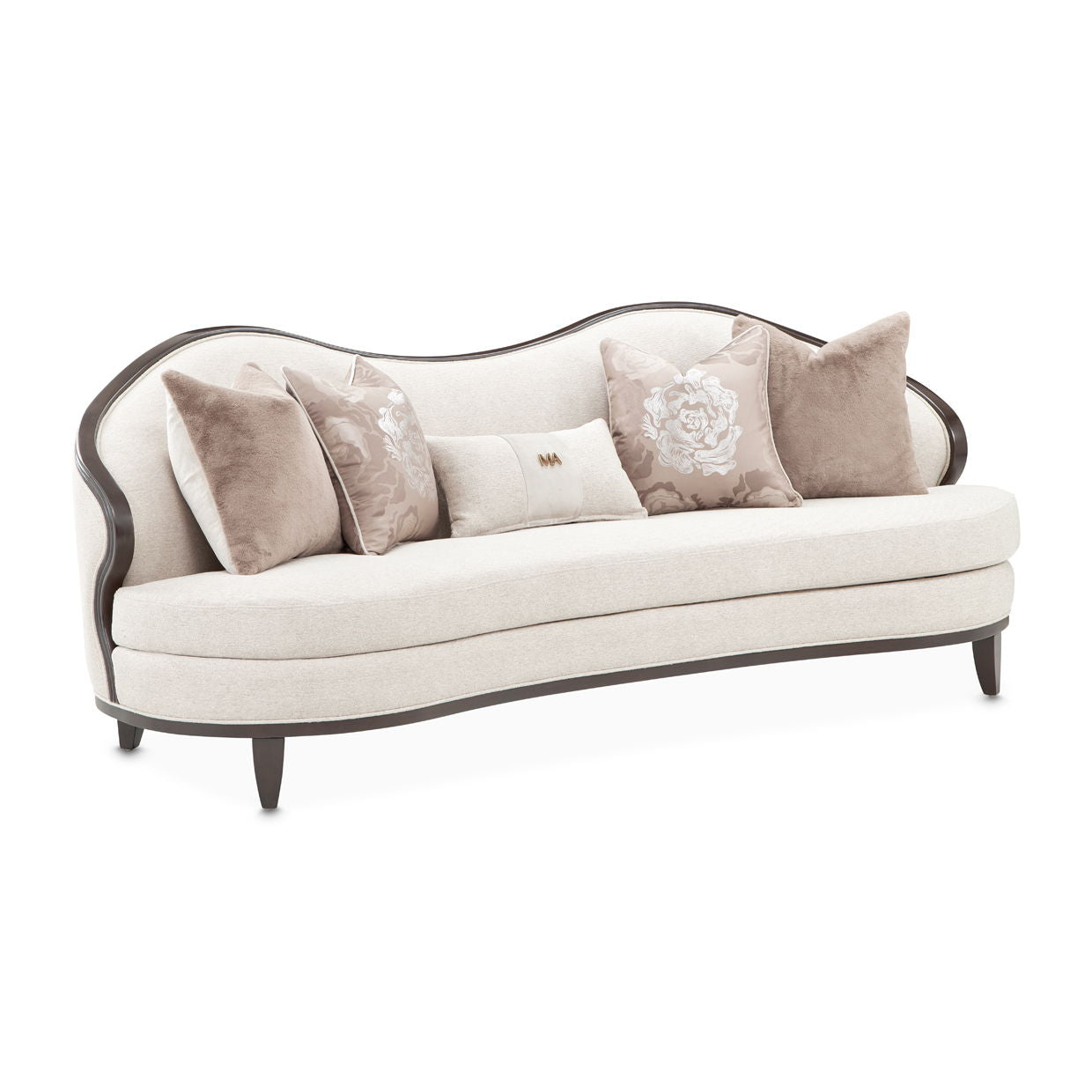 Camellia Field - Chenille Sofa - Linen / Warm Pecan