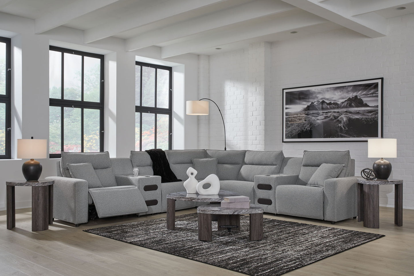 Modmax II - Reclining Sectional - Salt And Pepper