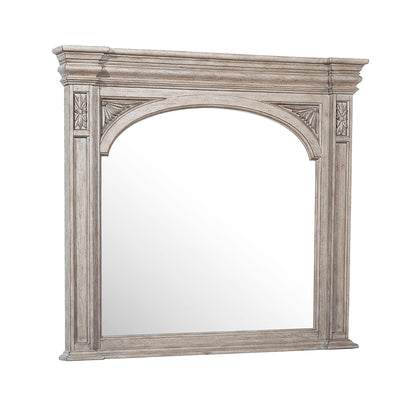 Kingsbury - Beveled Dresser Mirror - French Gray