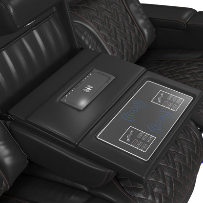 Prime Time - P3 Sofa With I Table, Reading Light, Heat, Massage, LED, And Speaker