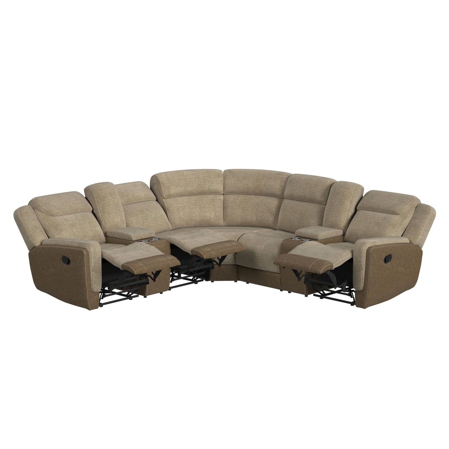 Hornet - 3 Piece Sectional Set With Console And 2 Recliners