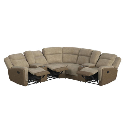 Hornet - 3 Piece Sectional Set With Console And 2 Recliners