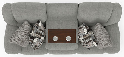 Trifecta - Sofa With 3 Recliners and Drop Down Table