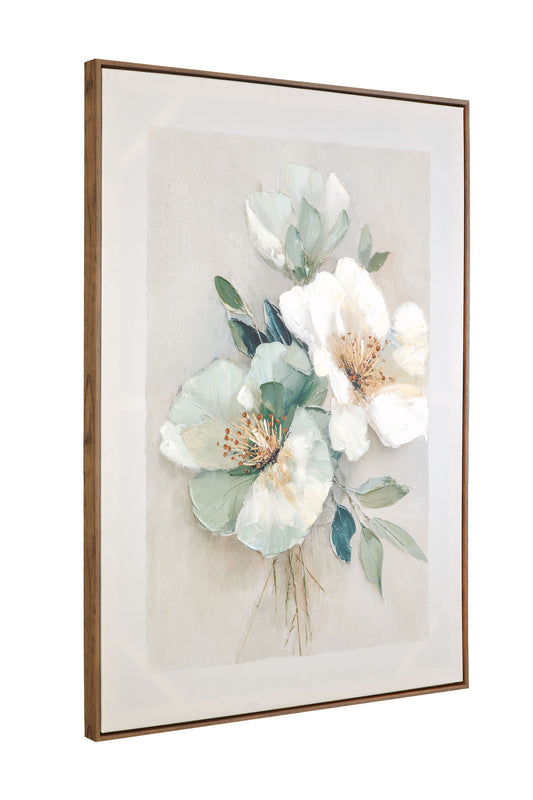 Floral Harmony III Framed Canvas - Pink