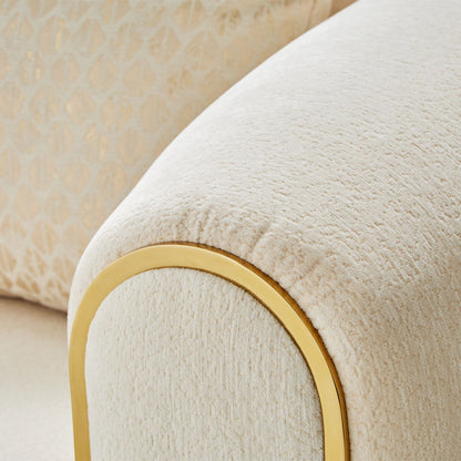 Sassani - Accent Chair - Crepe / Gold