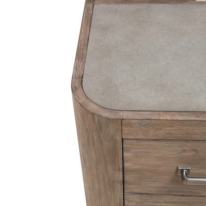 South Bend - Nightstand With Charging Station - Burnished Clay