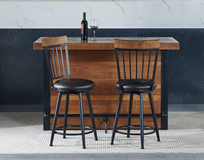 Tyler - Swivel Counter Chair (Set of 2) - Dark Gray