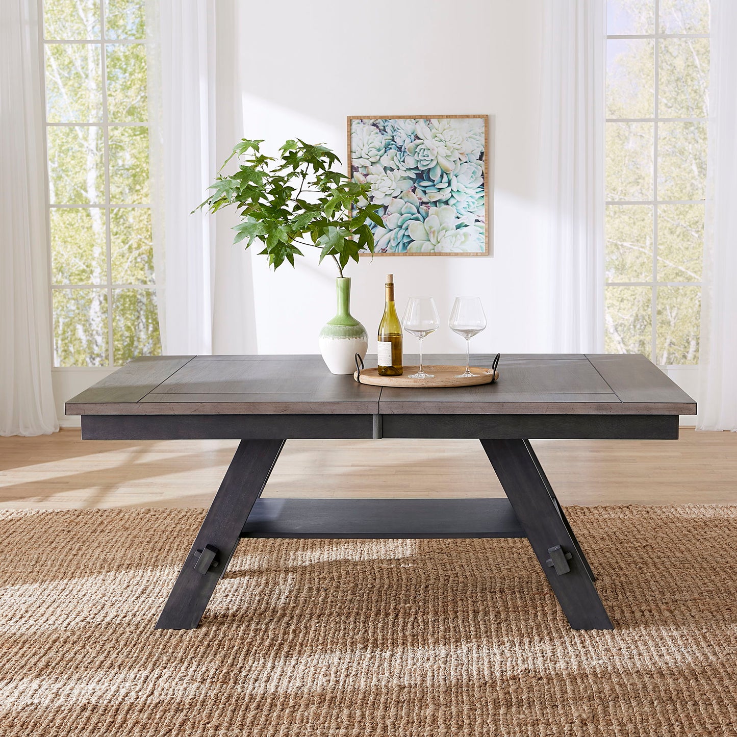 Lawson - Pedestal Table Top - Slate / Weathered Gray