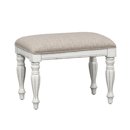 Magnolia Manor - Accent Bench - White