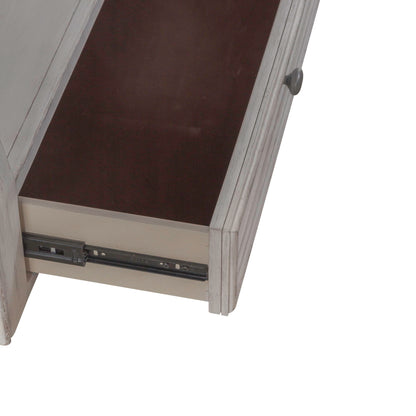 River Place - Angled Server Hutch - Riverstone White & Tobacco