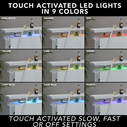 Zena - Bar With LED Lights - White